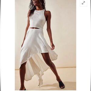 Free People White High-Low Dress